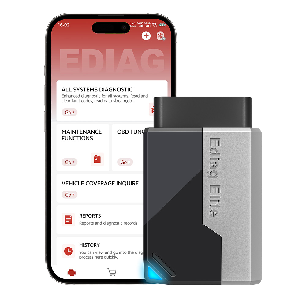KINGBOLEN Ediag Elite – Bluetooth diagnostika všech systémů s aktivními testy